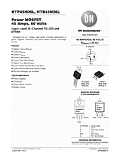 DataSheet NTB45N06L pdf